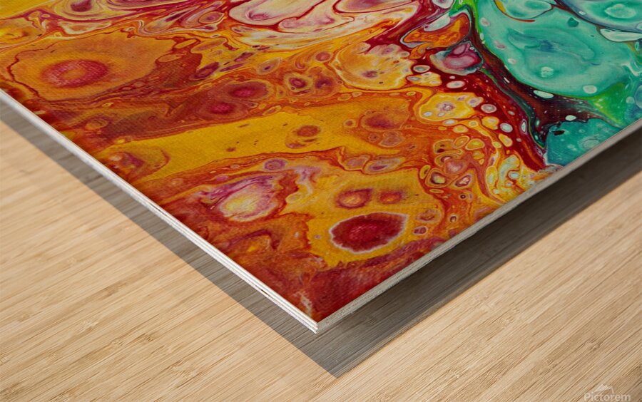 Dolphin Race Wood print